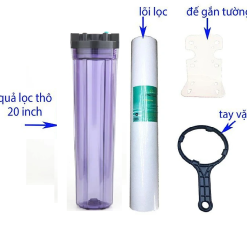 Cốc Lọc Thô 20 inch 1 Cấp Lọc Tím Trong