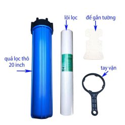 Cốc Lọc Thô 20 inch 1 Cấp Lọc Xanh Dương