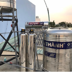 Bộ 2 Cột Lọc Inox D220 Dùng Van 3 Ngã -Lọc nước giếng khoan