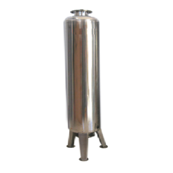 Vỏ Cột Lọc Inox Sử Dụng Van Mặt Bích Đế 3 Chân: Phi 250mm